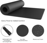 Foam Sleeping Pad - Lightweight 0.5-Inch Mat for Camping, Cots, Tents, Backpacking, and Yoga - Non-Slip and Waterproof with Handle by Wakeman (Black) - Image 2