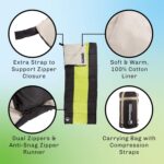 Lightweight Sleeping Bag - Carrying Bag with Compression Straps Included - for Adults, Kids, Camping, Backpacking, and Sleepovers by Wakeman Outdoors - Image 3