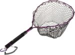 Wakeman Outdoors Fishing Net with Magnetic Clip- Adjustable Landing Net with Corrosion Resistant Handle and Rubber Netting for Catch and Release, black, Normal (80-FSH5030)