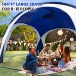 UNP Easy Beach Tent Pop Up Canopy UPF50+ Tent with Side Wall, Ground Pegs, and Stability Poles, Sun Shelter Rainproof, Waterproof for Camping Trips, Backyard Fun, Party Or Picnics - Image 5