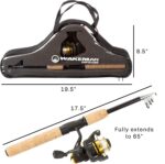Telescopic Fishing Pole - 5.5-Foot Carbon Fiber Rod and Ambidextrous Reel Combo with Handy Carrying Case for Lake, Pond, or River by Wakeman (Black) - Image 2