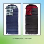 Sleeping Bag - Lightweight Envelope-Style 32F Rated Outdoor Sleeping Bag with Hood and Carry Case for Backpacking, Camping and Hiking by Wakeman (Navy) - Image 8