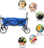 Wakeman Outdoors Folding Wagon – Collapsible All-Terrain Utility Pull Cart with Telescoping Handle for Camping, Beach, Sports or Grocery Shopping - Image 6