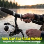 Wakeman Fiberglass Fishing Rod and Reel Combo – 2-Piece 65-Inch Medium Action Spinning Rod Set for Lake Fishing - Image 5