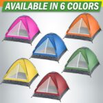 2 Person Camping Tent with Rain Fly and Carrying Bag – Lightweight Outdoor Pop Up Tents for Camping Essentials, Music Festivals, Backpacking, Hiking, or Beach Shelter by Wakeman Outdoors - Image 8