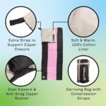 Lightweight Sleeping Bag - Carrying Bag with Compression Straps Included - for Adults, Kids, Camping, Backpacking, and Sleepovers by Wakeman Outdoors - Image 3