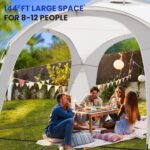 UNP Easy Beach Tent Pop Up Canopy UPF50+ Tent with Side Wall, Ground Pegs, and Stability Poles, Sun Shelter Rainproof, Waterproof for Camping Trips, Backyard Fun, Party Or Picnics - Image 3