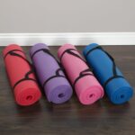 Thick Yoga Mat - Double Sided 1/2-Inch Workout Mat - 71x24-Inch Exercise Pad for Home Gym Fitness or Pilates with Carrying Strap by Wakeman (Blue) - Image 7