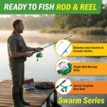 Wakeman Fiberglass Fishing Rod and Reel Combo – 2-Piece 65-Inch Medium Action Spinning Rod Set for Lake Fishing - Image 3