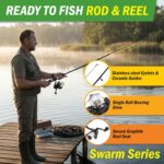 Wakeman Fiberglass Fishing Rod and Reel Combo – 2-Piece 65-Inch Medium Action Spinning Rod Set for Lake Fishing - Image 3