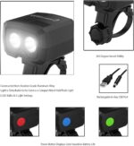 Bike Light-LED Front Bicycle Headlight-Bright USB Rechargeable Handlebar Lamp, 360° Mobility, Detachable, Compact for Road Safety by Wakeman Outdoors - Image 3