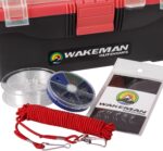 55-Piece Fishing Tackle Set - Tackle Box Includes Sinkers, Hooks, Lures, Bobbers, Swivels, Fishing Line, and More - Fishing Gear by Wakeman (Red) - Image 5