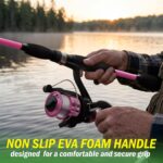 Fiberglass Fishing Pole - Strike Series 78-Inch Collapsible Rod and Spinning Reel Combo, EVA Handle, Pre-Spooled Reel, Fishing Gear for Catching Walleye, Bass, Trout, and More by Wakeman - Image 5