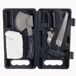 Camping Tool Kit, 4-Piece Multitool Outdoor Emergency Survival Set with Portable Carrying Case best for Camping and Hiking by Wakeman Outdoors