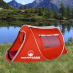 Pop-up Tent 2 Person, Water Resistant Barrel Style Tent for Camping with Rain Fly and Carry Bag, Sunchaser 2-Person Tent by Wakeman Outdoors (Red),75-CMP1033 - Image 6