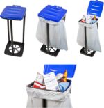 Portable Trash Bag Holder – Collapsible 13-Gallon Garbage Bin for Indoor/Outdoor Use, Camping, Recycling, and Parties – Durable Plastic Trash Can by Wakeman Outdoors (Blue) - Image 4