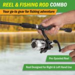 Fiberglass Fishing Pole - Strike Series 78-Inch Collapsible Rod and Spinning Reel Combo, EVA Handle, Pre-Spooled Reel, Fishing Gear for Catching Walleye, Bass, Trout, and More by Wakeman - Image 2