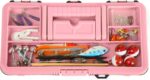 55-Piece Fishing Tackle Set - Tackle Box Includes Sinkers, Hooks, Lures, Bobbers, Swivels, Fishing Line, and More - Fishing Gear by Wakeman (Pink) - Image 4
