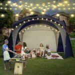 UNP Easy Sun Shelter Beach Tent Pop Up Canopy Event Cabana UPF 50+ Shade Tent 4-6 Person Rainproof, Waterproof for Camping Trips, Backyard Fun, Party Or Picnics with Side Wall (12 x 12 ft, Blue) - Image 8