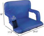 Wakeman Outdoors Wide Stadium Seat Chair Bleacher Cushion- Padded Back Support, Armrests - Image 3