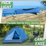 2 Person Camping Tent with Rain Fly and Carrying Bag - Lightweight Outdoor Pop Up Tents for Camping Essentials, Music Festivals, Backpacking, Hiking, or Beach Shelter by Wakeman Outdoors - Image 5