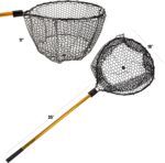 Collapsible Fishing Net - 56-Inch Retractable Landing Net with Telescopic Pole - Fishing Equipment for Catch-and-Release by Wakeman (Gold) - Image 2