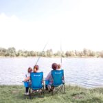 Wakeman Oversized Camp Chair-300lb Capacity Big Tall Quad Seat with Cup Holder, Cooler, Carry Bag for Tailgating, Camping, Fishing Outdoors (Blue) - Image 6