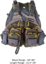 Fishing Vest - Lightweight Adjustable Nylon and EVA Foam Tackle Organizer Jacket for Lake, Stream, and Pond Fishing by Wakeman Outdoors - Image 2