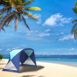 Beach Tent - Sun Shelter for Shade with UV Protection and Water-Resistant Coating for Sports Events and More with Carry Bag by Wakeman Outdoors (Blue) - Image 7