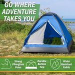 2 Person Camping Tent with Rain Fly and Carrying Bag - Lightweight Outdoor Pop Up Tents for Camping Essentials, Music Festivals, Backpacking, Hiking, or Beach Shelter by Wakeman Outdoors - Image 3