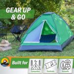 2 Person Camping Tent with Rain Fly and Carrying Bag - Lightweight Outdoor Pop Up Tents for Camping Essentials, Music Festivals, Backpacking, Hiking, or Beach Shelter by Wakeman Outdoors - Image 6