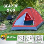 2 Person Camping Tent with Rain Fly and Carrying Bag – Lightweight Outdoor Pop Up Tents for Camping Essentials, Music Festivals, Backpacking, Hiking, or Beach Shelter by Wakeman Outdoors - Image 6