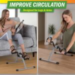 Under Desk Exercise Bike Pedal Exerciser – Mini Stationary Cycle with Adjustable Resistance, Calorie Tracker & Foldable Design – Compact Pedal Machine for Home, Office, or Physical Therapy by Wakeman - Image 5