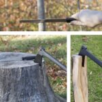 Camping Hand Axe and Survival Gear - Lightweight Hatchet with Nested Serrated Wood Saw Knife and Magnesium Fire Starter Tool by Wakeman (Black) - Image 5