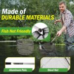 8-Inch Fishing Net - Lightweight Aluminum, Steel, and Nylon Bait Net for Catch and Release or Sport Fishing in Salt and Freshwater by Wakeman - Image 2