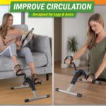 Under Desk Exercise Bike Pedal Exerciser – Mini Stationary Cycle with Adjustable Resistance, Calorie Tracker & Foldable Design – Compact Pedal Machine for Home, Office, or Physical Therapy by Wakeman - Image 6