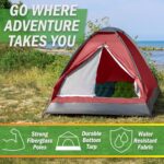 2 Person Camping Tent with Rain Fly and Carrying Bag – Lightweight Outdoor Pop Up Tents for Camping Essentials, Music Festivals, Backpacking, Hiking, or Beach Shelter by Wakeman Outdoors - Image 3