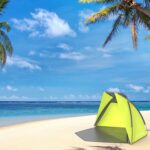 Beach Tent and Sun Shelter - Water and Wind-Resistant Shade Canopy for UV Protection - Easy Set-Up Tent with Carry Bag by Wakeman (Yellow) - Image 2