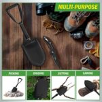 Folding Multitool Shovel, Pickaxe and Saw with Included Pocket Knife and Carry Bag- Survival Tool Camping, Hiking and Emergency by Wakeman Outdoors - Image 5