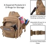 Wakeman Wakman Outdoors 80-FSH5039 Fly Fishing Tackle Gear and Accessory Bag – Shoulder Pack with Carabiner Clip and Adjustable Strap for Camping, Fishing and Hiking, Multicoloured, 14" X 13" X 2" - Image 3