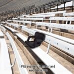 Wakeman Outdoors Stadium Seat Chair- Bleacher Cushion with Padded Back Support, Armrests, 6 Reclining Positions and Portable Backpack Carry Straps (Black) - Image 2