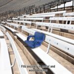 Wakeman Outdoors Wide Stadium Seat Chair Bleacher Cushion- Padded Back Support, Armrests - Image 2